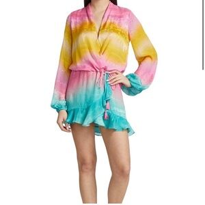 Rococo Sand Ombré Wrap Mini Dress